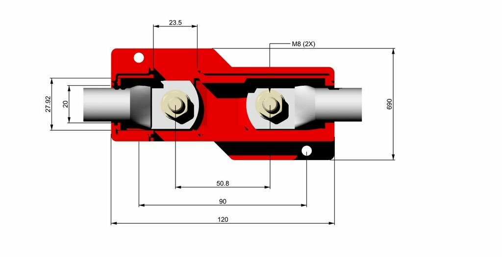 TS-Fuse zekeringhouder MEGA (+) rood 12-48V Image