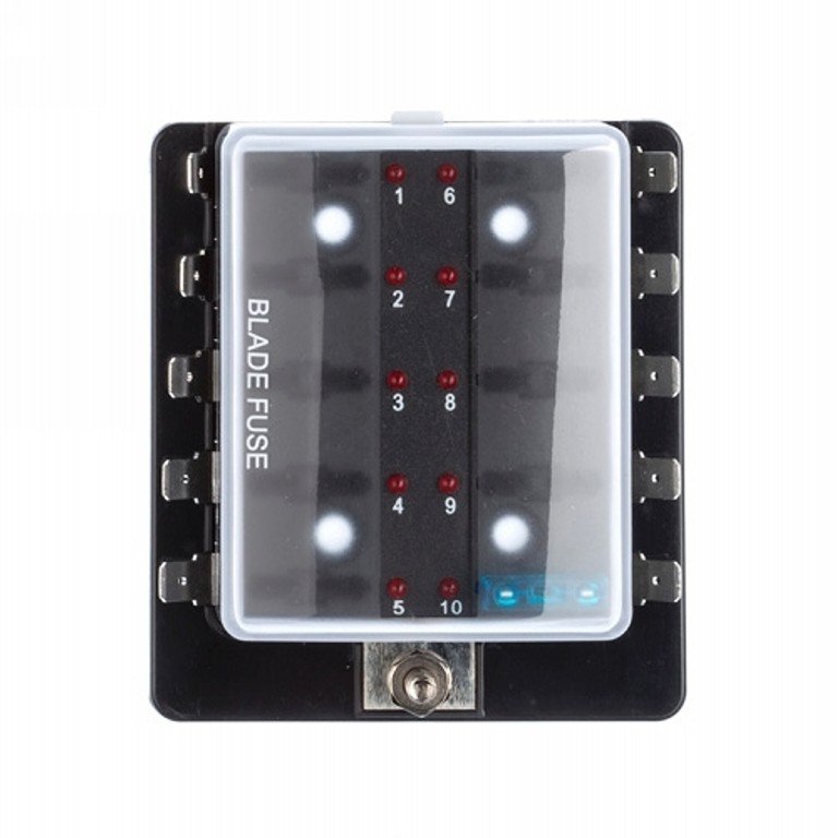 Zekering distributie 10 met led signalering / opbouw Image