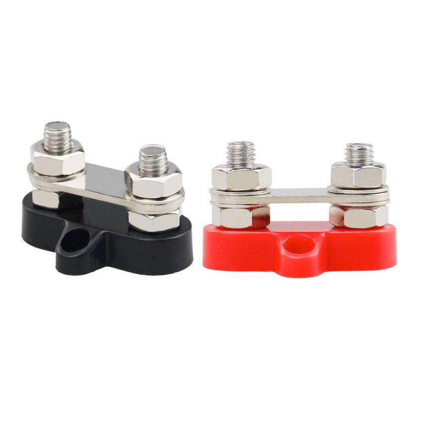 DC dubbel verdeelpunt set zwart/rood M8 Image