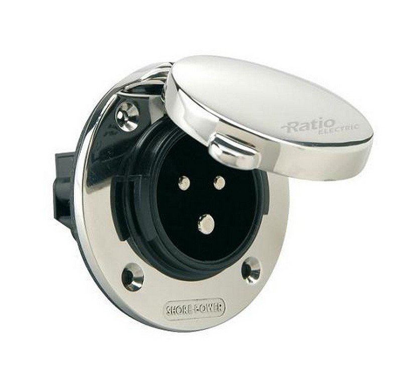Ratio walstroom invoer 50A RVS Image