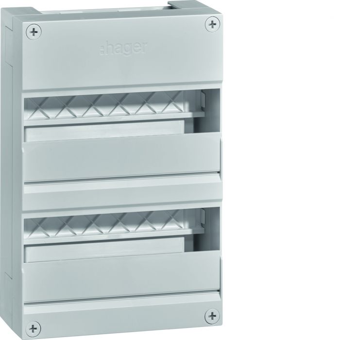 Hager lege groepenkast 2-rijen 24 modules 220x330
