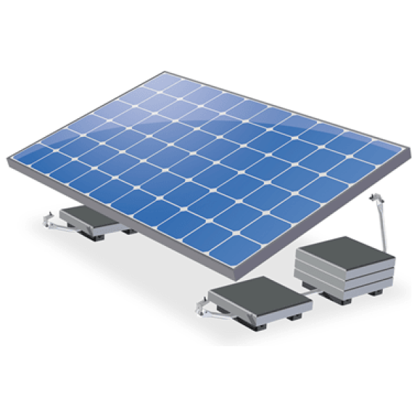 Valkbox 1 zonnepaneel montage set voor een plat dak oude versie. Niet meer leverbaar. Laatste voorraad