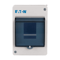 Inst.kast, opb., IP30, 1x4TE, ABS, transp.venster