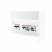 Verdeler PV-omvormer 1x installatieautomaat B16A 1x combimaat 16A/0,03