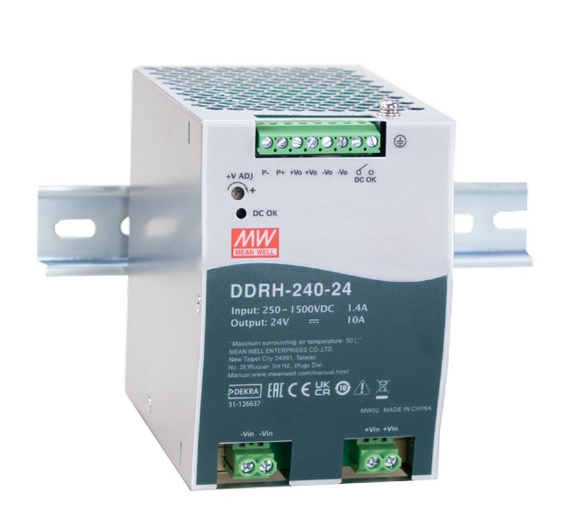 Meanwell DC/DC omvormer 300-1500/48V din rail
