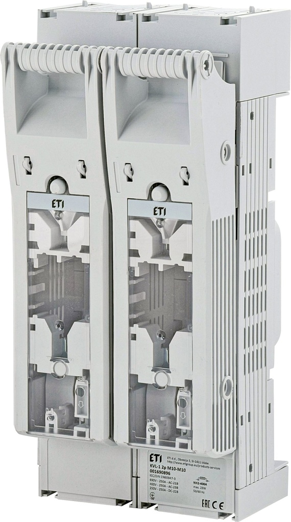 ETI houder NH1 250A/1000Vdc tweepolig