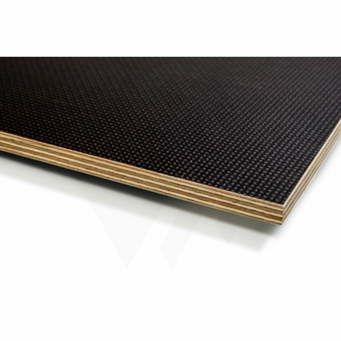 18mm FORTODECK berken betonplex donkerbruin antislip geweven - 250x125cm