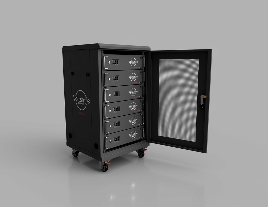 Voltsmile RPC 20U Cabinet (max 6 accu) 300A