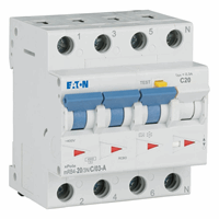 Eaton Aardlekautomaat (RCBO) mRB4, C-kar., 20A, 300mA, 4P incl. N, 4.5 kA