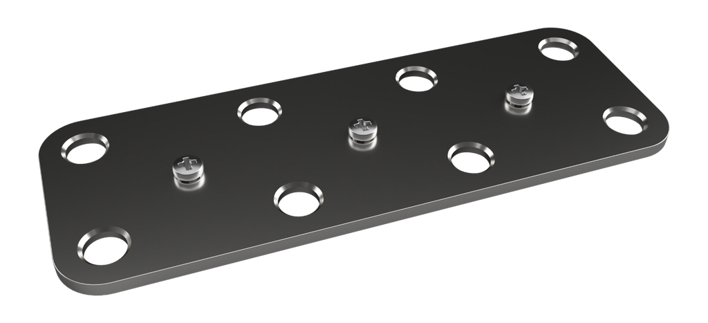 Verbindingsplaat 2 x 4-weg, afmetingen 190 x 110 x 20 mm