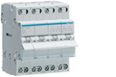 Modulaire omschakelaar 4-polig 40 A, NO.NC, I-0-II, common point boven