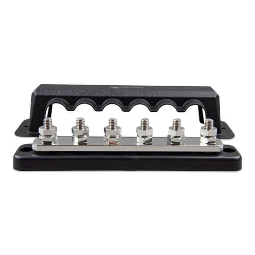 DC Verdeelrail 250A 6x M8 inclusief ABS kap