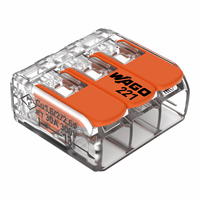 Wago steekklem 3-voudig 0.5-6mm2 per 30 stuks