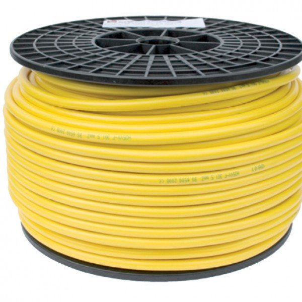Ronde PVC kabel H05VV-F geel 3x1,5mm², rol 100 meter