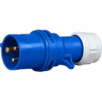 CEE stekker 3P 16A 230V 6h IP44, blauw