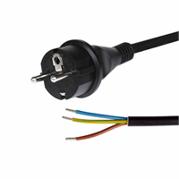 Aansluitsnoer Schuko H05VV-F 3G2,50mm² 5m Zwart