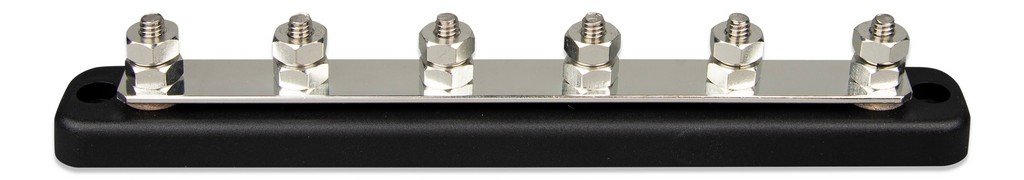 DC Verdeelrail 150A 6x M6 inclusief ABS kap