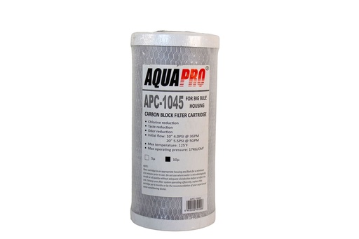 [5412202721206] Aquapro APC-1045 carbon Block Filter Cartridge 5" 10 micron