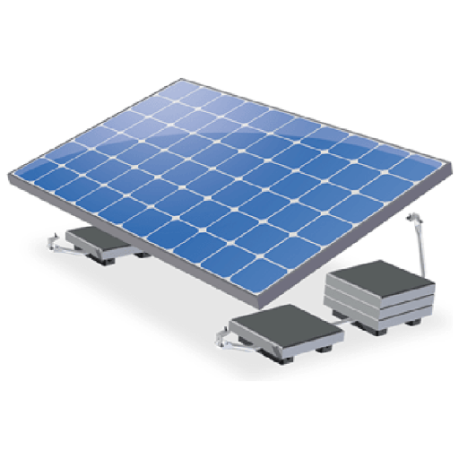 [4876510470444] Valkbox 1 zonnepaneel montage set voor een plat dak