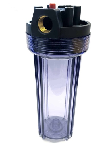 [5412202944146] AquaPro 9 3/4'' Waterfilterbehuizing - Transparant - Metalen Fitting