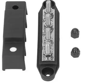 [5262497427080] Power Distributieblok 4 Studs - M10m8m6 - 300a - Zwart