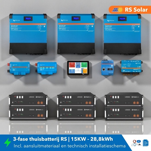 [6153548091031] Thuisbatterij set 3 fase 15KW 14,4kWh Multi RS