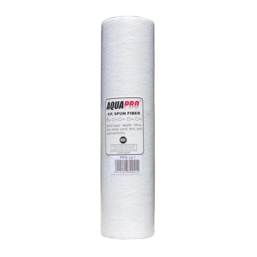 [5412202700414] AquaPro Spun Fiber Waterfilter 1 Micron - 10 Inch