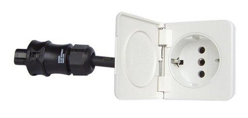 [8721617132626] Ratio schuko outlet 1-weg FLUSH wit