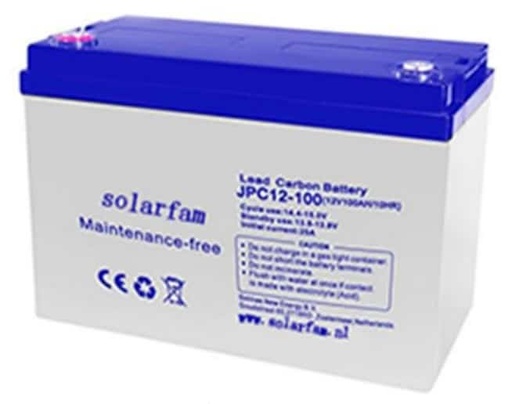 [7047965502678] SolarFam 12V - 100AH - 12V Lead-carbon Accu