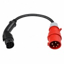 Totle Type 2 naar CEE Rode Stekker Kabel | 22 kW 3-fase | 0,3m