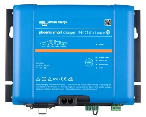 [8719076053545] Victron Phoenix Smart IP43 acculader 24/25 (1+1) 120-240V