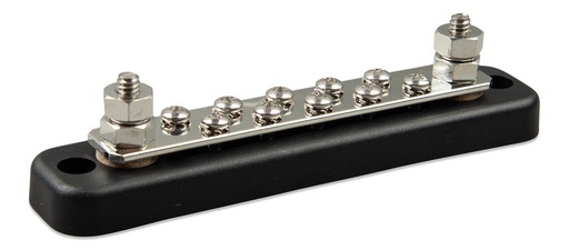 [8719076056355] DC Verdeelrail 150A 2x M6 met 10 schroeven inclusief ABS kap