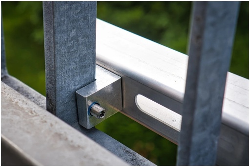 [4354026889481] Montageset Balkon Voor 1 Paneel Solar Hook Voor Vierkante Leuning
