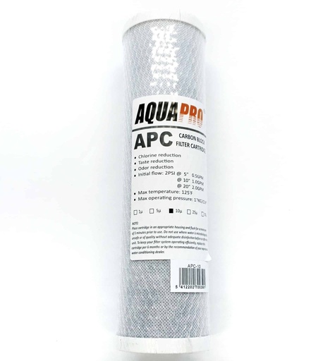 [5412202700391] AquaPro APC-10 Actieve kool filter - 10 Micron - 10"
