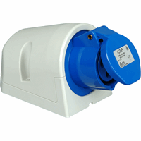 [4008224227773] CEE wandcontactdoos 16A 3-polig 6H 230V IP44 blauw