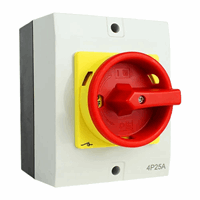 [8718924267714] werkschakelaar 4-polig 25A rood (85013001)