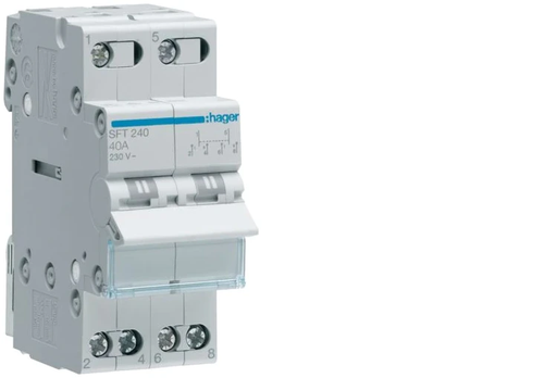 [3250615510921] Hager hoofdschakelaar 2-polig 40A (SFT240)